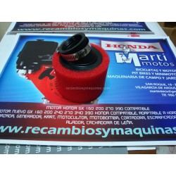 Filtro de aire curvo potencia 46 Pit bike Yx 140 125 Espuma