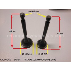Kit valvulas valvula Honda GX 270 Admision y escape
