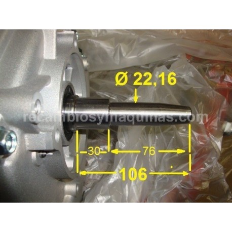cigueñal honda gx 390 generador conico 106 mm cónico ciguenal
