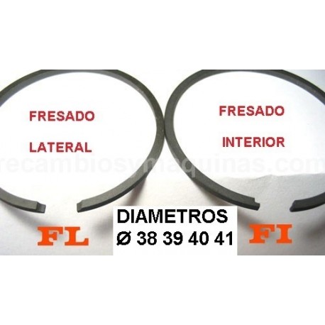 Segmentos arillos aros Piston motor 2 TIEMPOS 38 39 40 41 motosierra desbrozadora segmento husqvarna stihl kawasaki alpina dolma