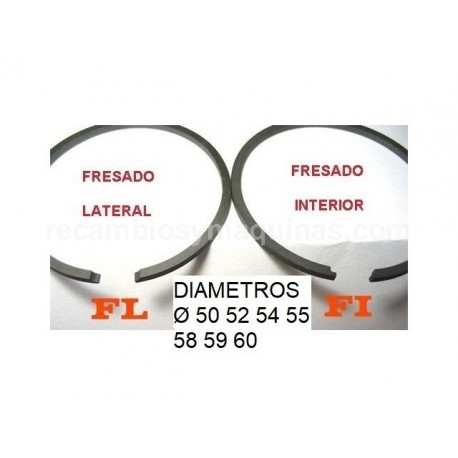 Segmentos 50 52 54 55 56 58 59 60 MINARELLI MINSEL motosierra desbrozadora