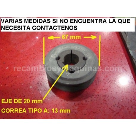 Polea motor Honda Hormigonera motoazada kart motocultor cortadora ciguenal compresor bomba motoazada