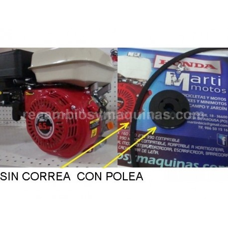 MOTOR PIVA 6.5 cv con Polea honda gx compatible piva