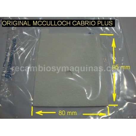 Filtro de aire desbrozadora Mcculloch Cabrio Plus 347 407 467 497