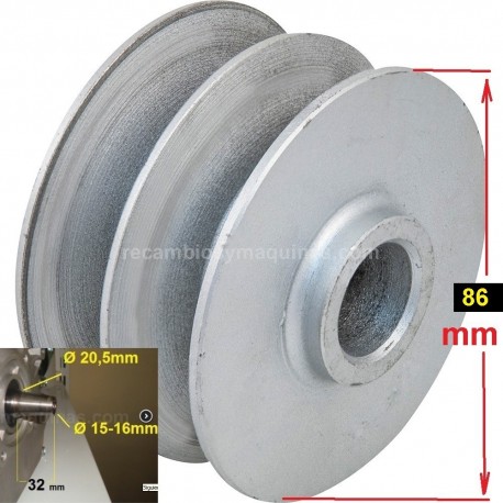 Polea motor Honda GX 140 160 200 eje 19 23 CONICO motoazada generador