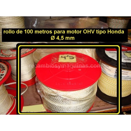 Cuerda arranque motor honda gx 160 200 270 390 4,5 x 100