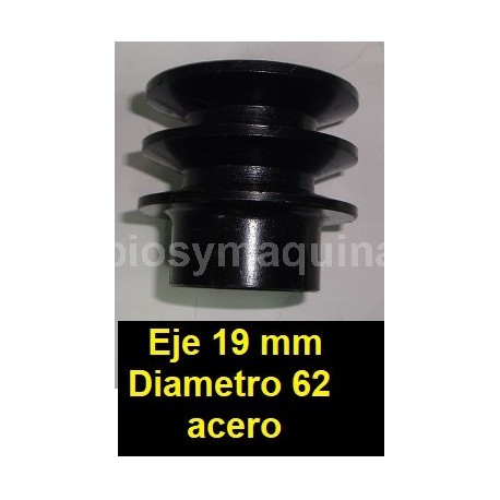 Polea motor Honda GX MOTOAZADA eje 19 cilindrico EXTERIOR 62