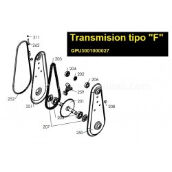 Despiece transmision traccion MOTOAZADA PUBERT HONDA MCCULLOCH PARTNER CAMON fg 314 320 105 115 5110 5112 HUSQVARNA