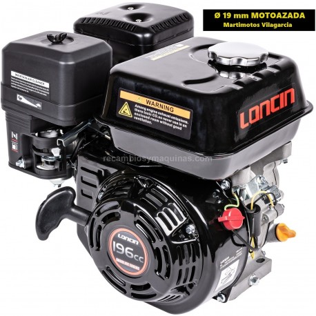 MOTOR 6,5 hp LONCIN compatible honda gx 200 MOTOAZADA alador bomba motocultor
