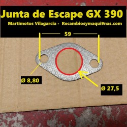 JUNTA ESCAPE honda GX 390 270 silenciador