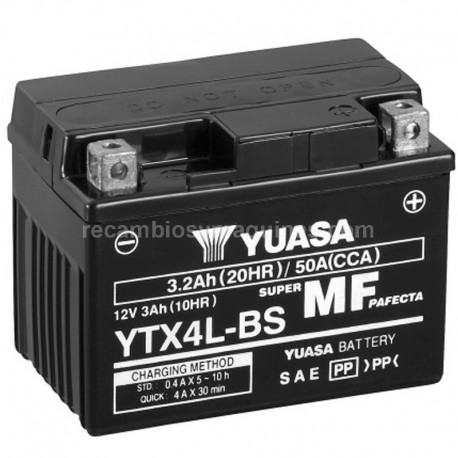 BATERÍA YUASA YTX4L-BS moto scooter YTX4