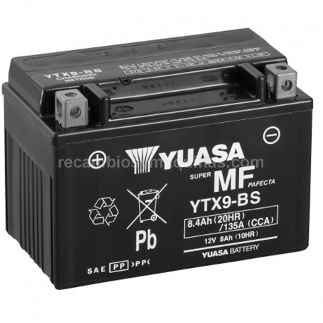 BATERÍA YUASA YTX9-BS moto scooter YTX9