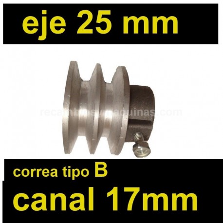 POLEA cigueñal honda gx 390 eje 25 mm carril 17 mm CORTADORA MOTOCULTOR 240 270 340