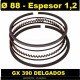 SEGMENTOS HONDA GX GXV 160 200 270 390 610 620 aro arillo aros arillos anillos