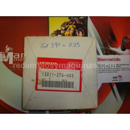 Segmentos Piston HONDA GX 390 a 0.25 SEGMENTO aro arillo